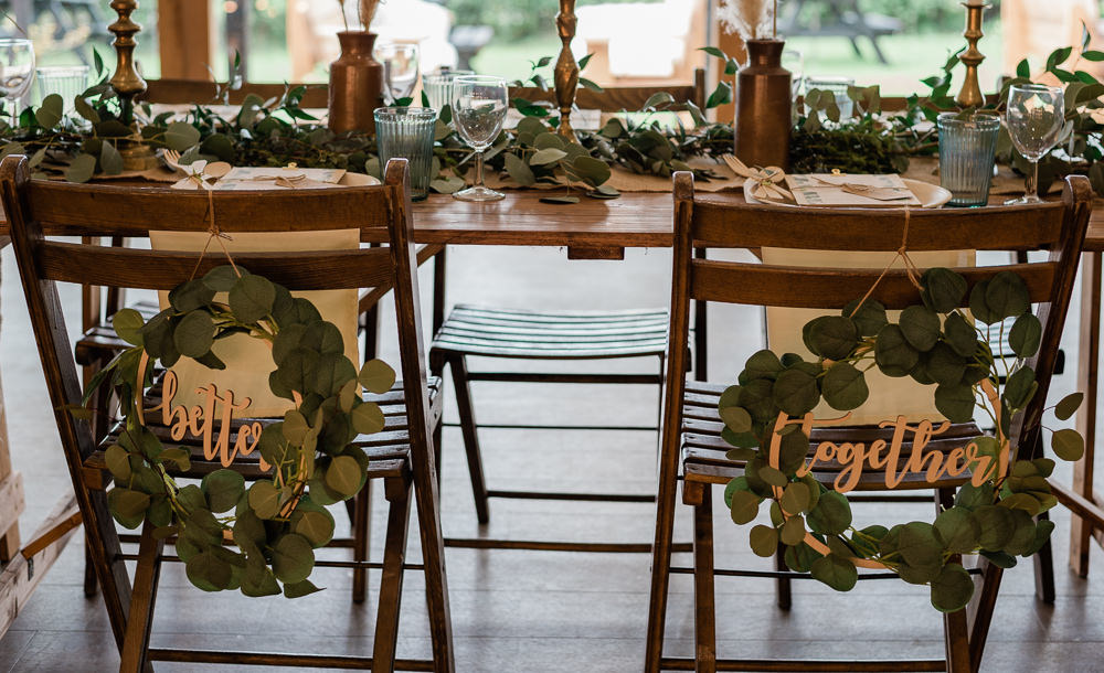 Chair Wreaths Decor Crown Lodge Wedding Tasmin May Photography