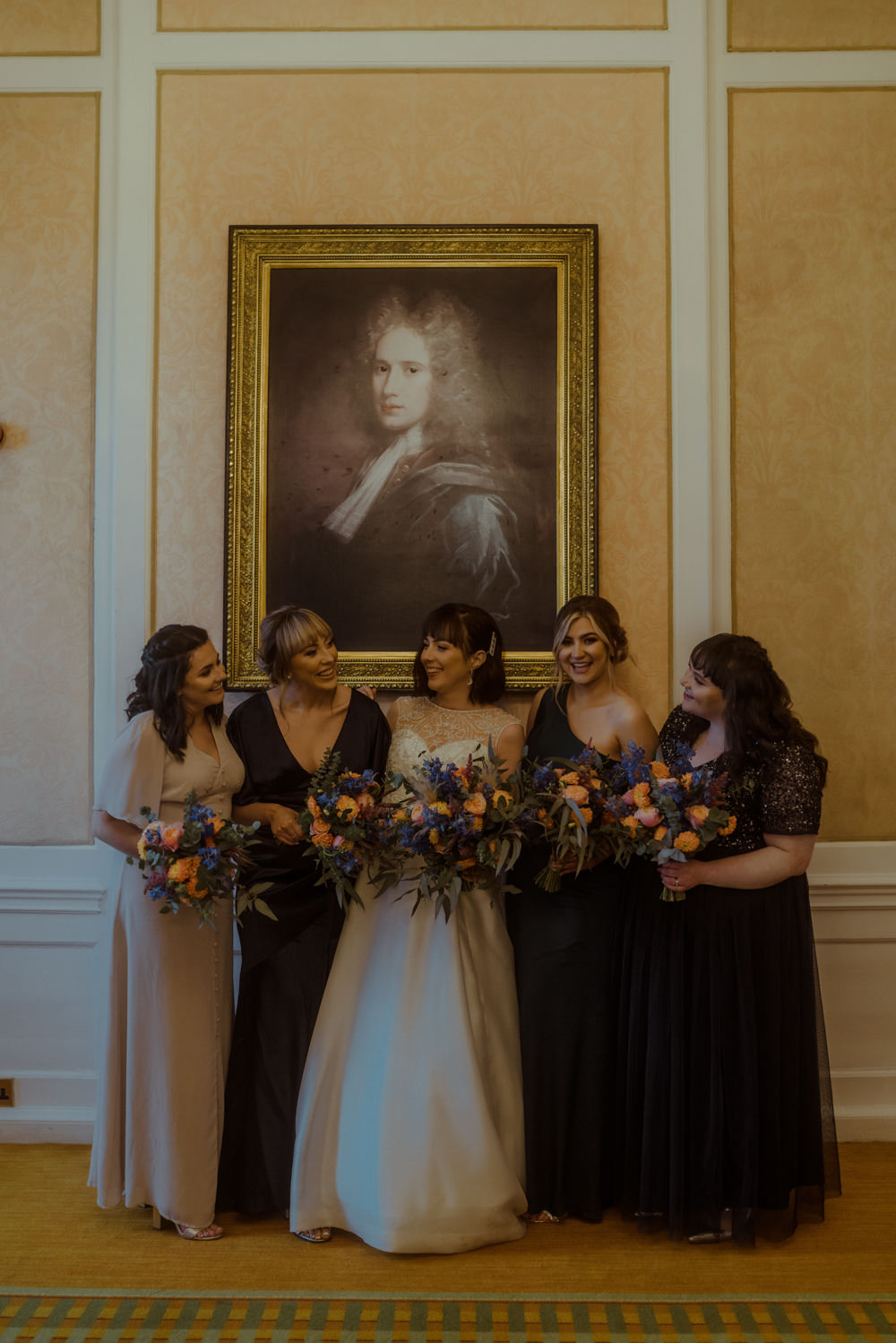 Navy Bridesmaids Dress Dresses Dalmahoy Hotel Wedding Belle Art Photography