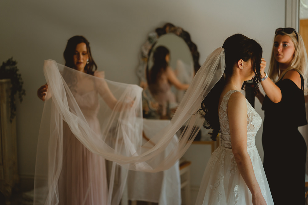 Bride Bridal Veil Fishley Hall Wedding Georgia Rachael