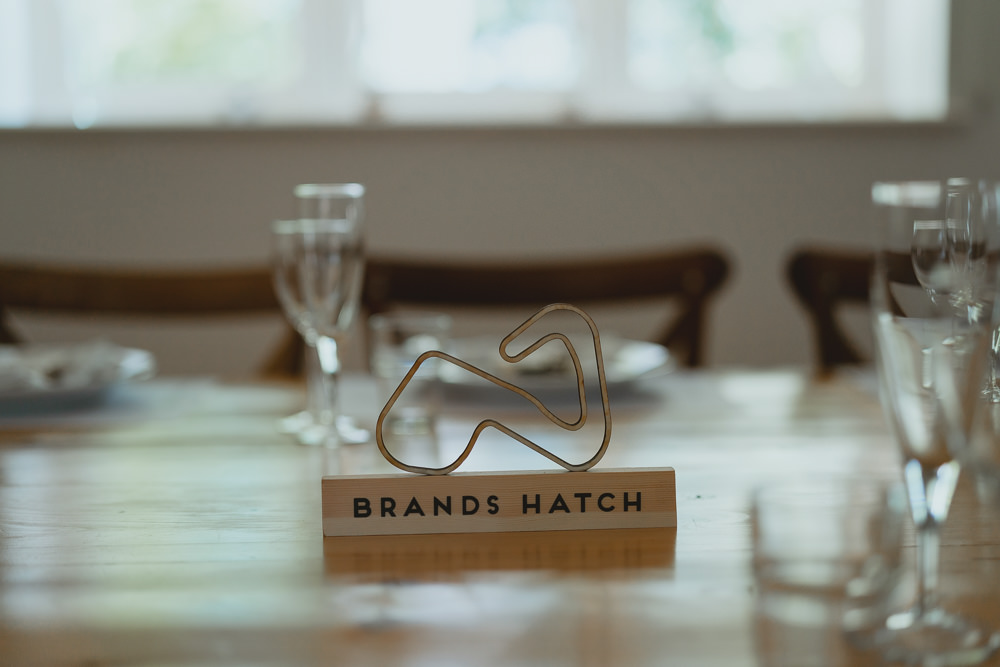 F1 Race Track Table Name Fishley Hall Wedding Georgia Rachael