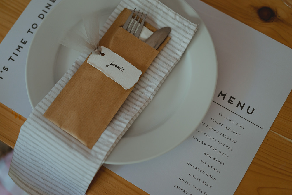 Place Name Tag Place Setting Fishley Hall Wedding Georgia Rachael