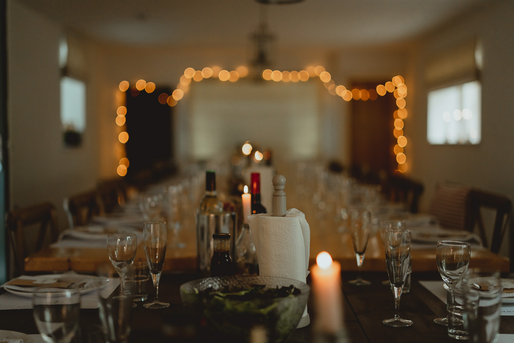 Candles Fairy Lights Greenery Decor Fishley Hall Wedding Georgia Rachael