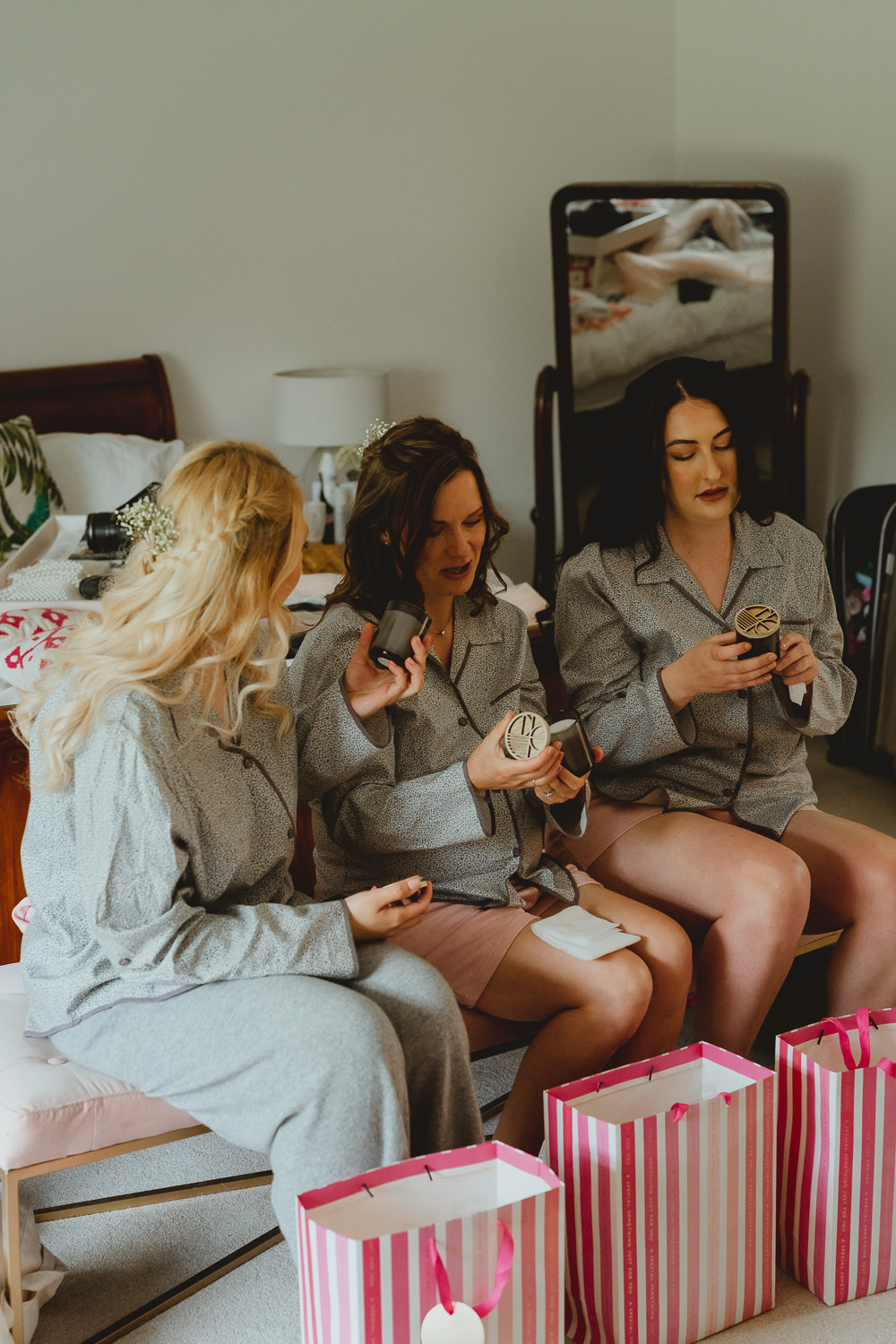Bridesmaids PJs Gifts Fishley Hall Wedding Georgia Rachael