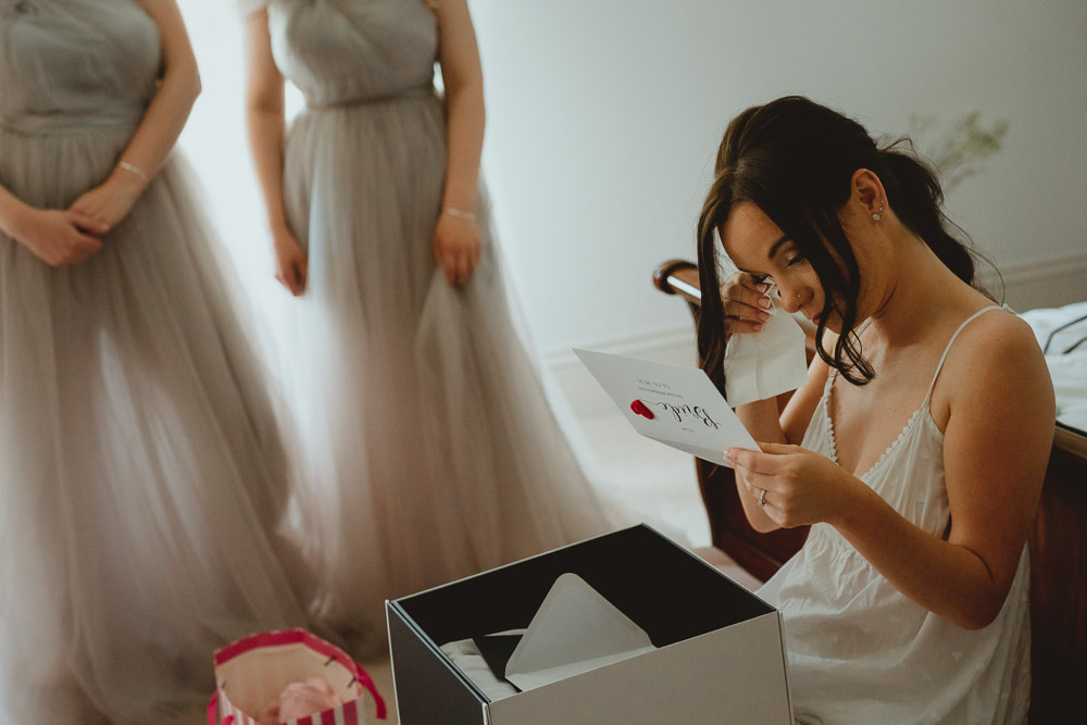 Bride Present Fishley Hall Wedding Georgia Rachael