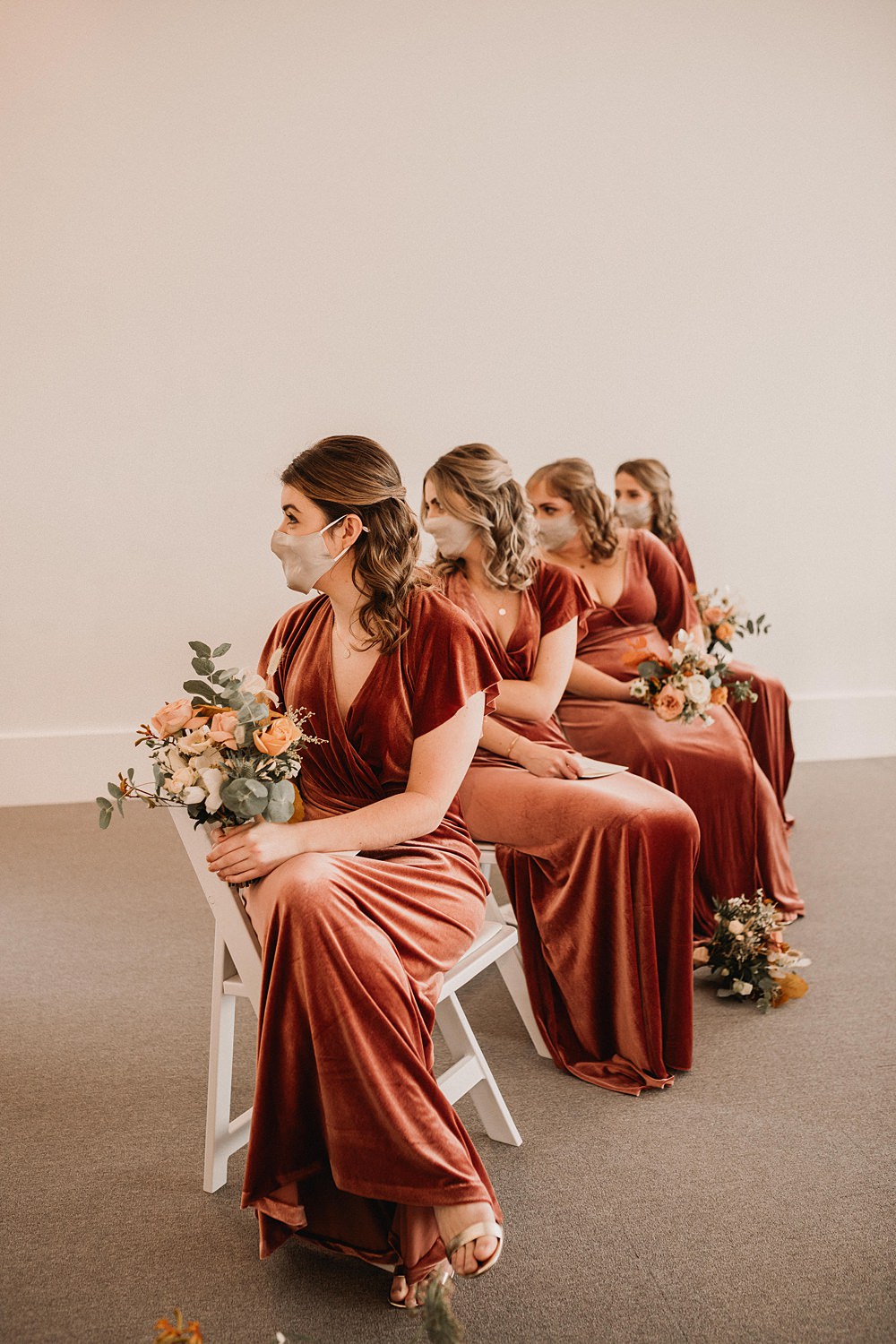 Velvet Bridesmaids Dress Dresses Burnt Orange Rust Henblas Country Park Wedding Love Luella