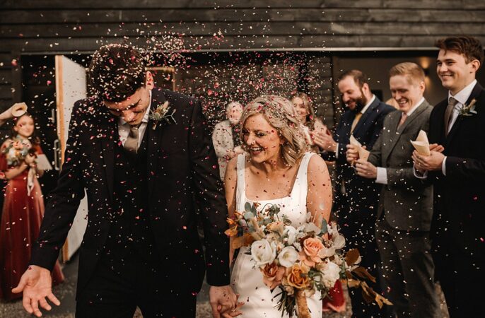 Henblas Country Park Wedding Love Luella Confetti Throw