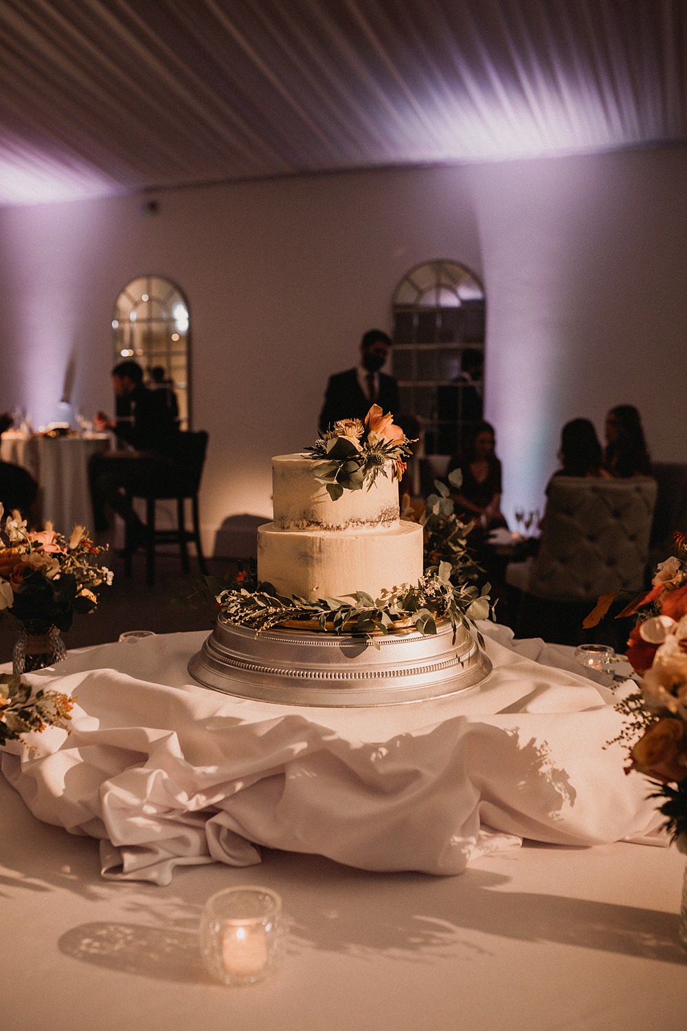 Two Tier Cake Greenery Henblas Country Park Wedding Love Luella