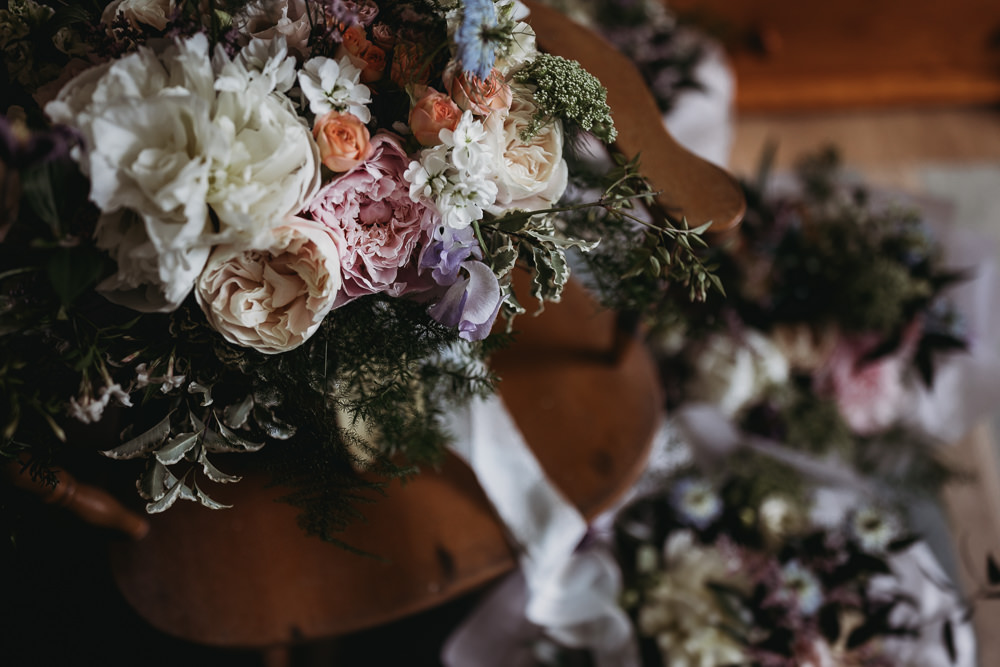 Island Hall Wedding ThymeLane Photography Bouquet Flowers Bride Bridal Rose Ribbon