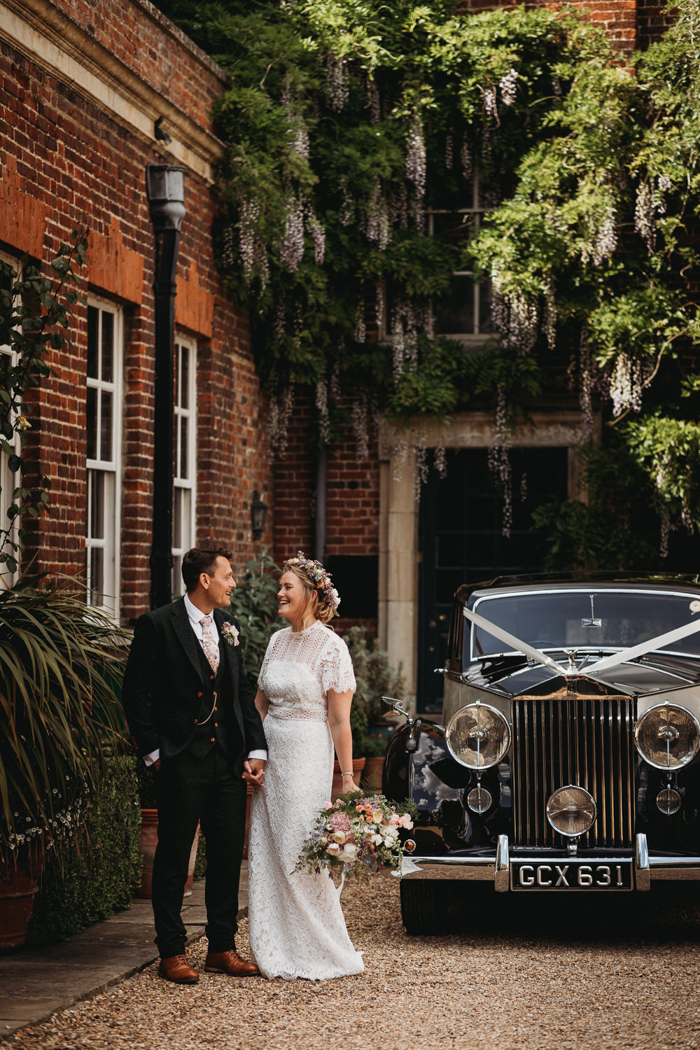 Classic Car Transport Island Hall Wedding ThymeLane Photography
