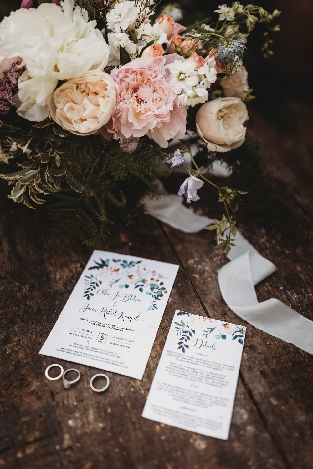 Floral Stationery Invitations Island Hall Wedding ThymeLane Photography
