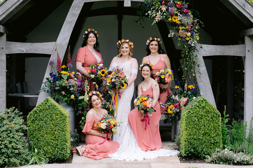 Coral Pink Bridesmaids Dress Dresses Meadowscape Wedding Rich Howman Photography
