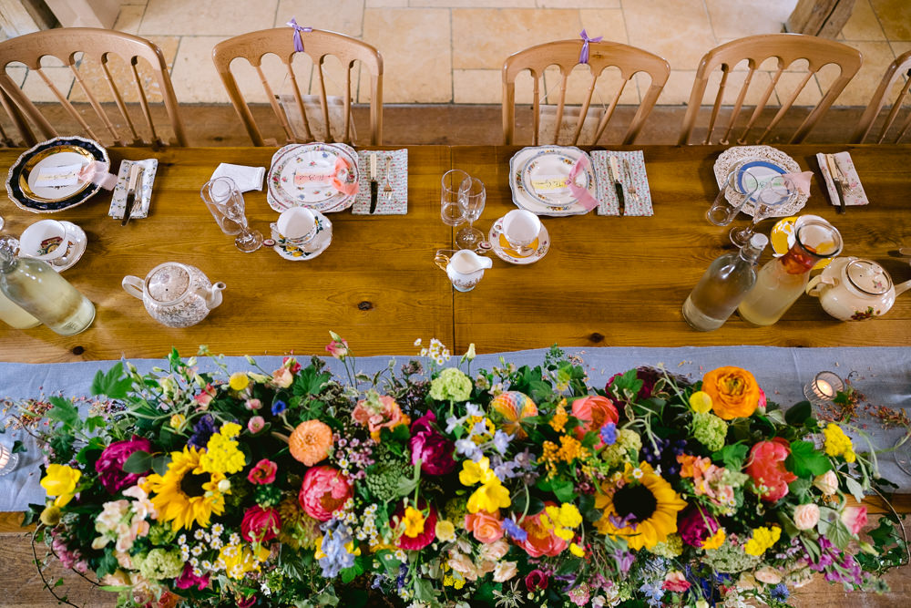 Top Table Meadow Flowers Meadowscape Wedding Rich Howman Photography