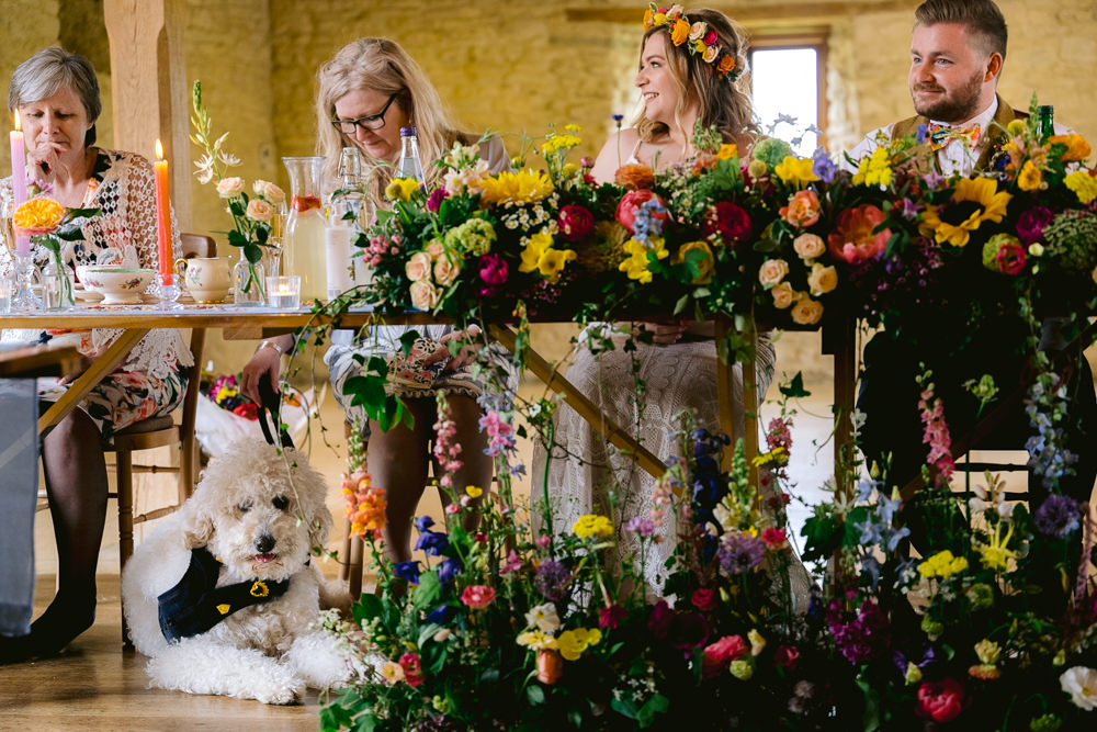 Meadow Flowers Colourful Decor Top Table Meadowscape Wedding Rich Howman Photography