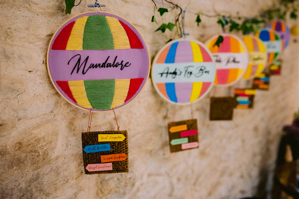 Hot Air Balloon Table Plan Seating Chart Meadowscape Wedding Rich Howman Photography