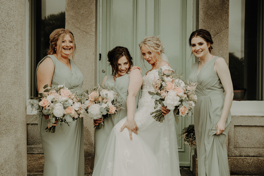 Sage Green Bridesmaids Dress Dresses Netherdale House Wedding Danielle Leslie Photography