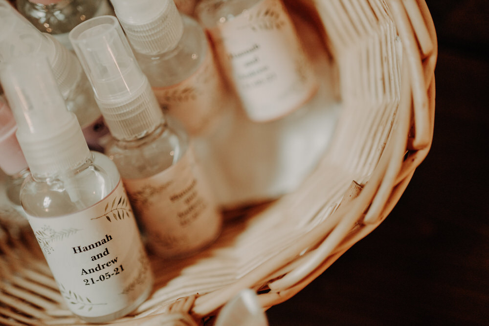 Hand Sanitiser Netherdale House Wedding Danielle Leslie Photography