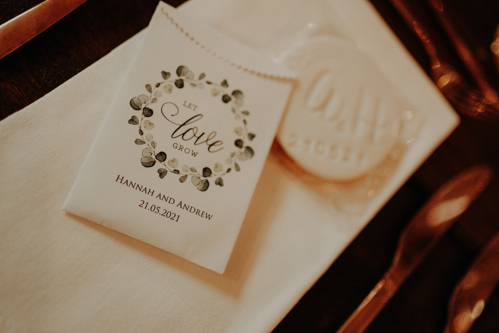 Seed Favour Cookie Netherdale House Wedding Danielle Leslie Photography