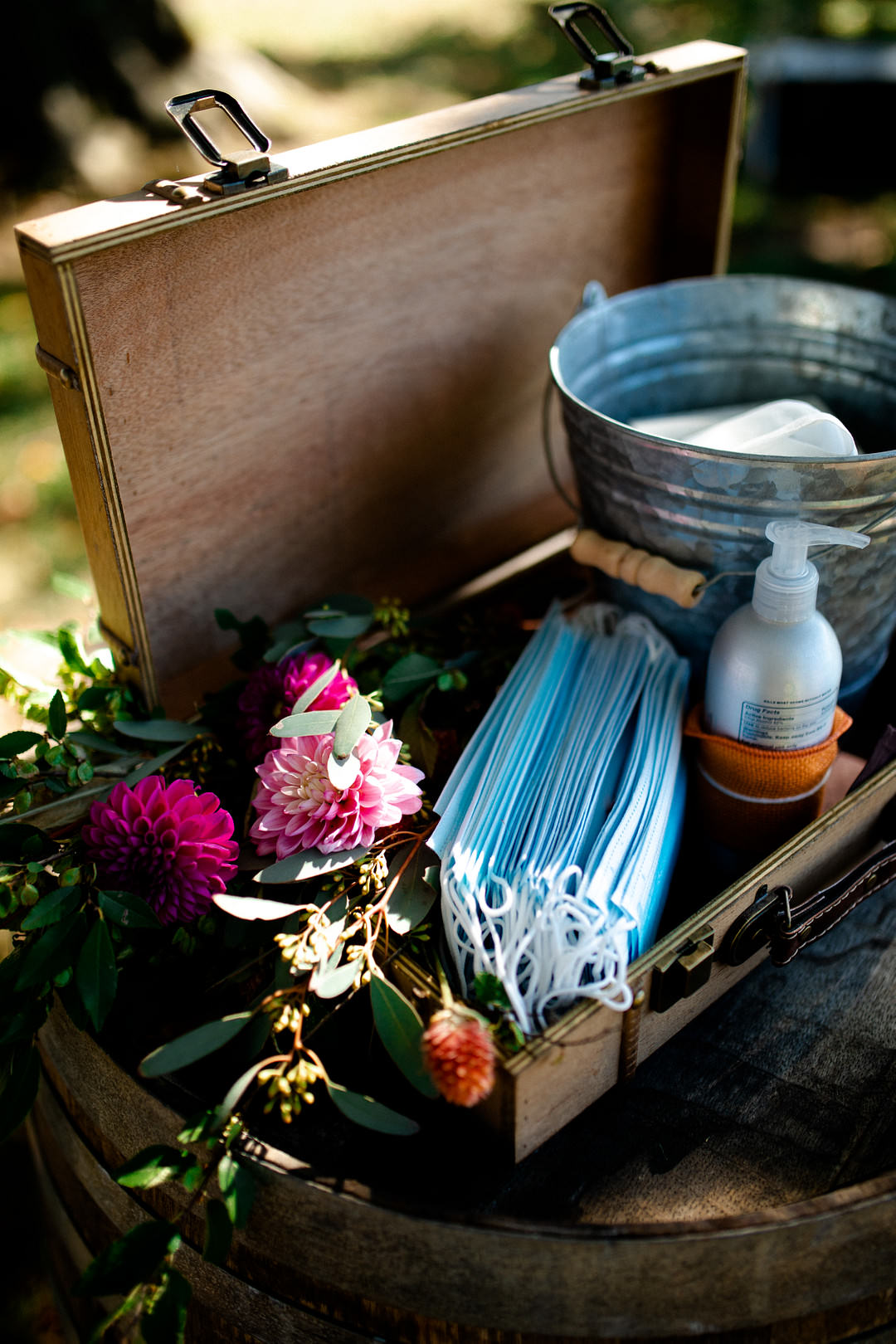 Face Masks Sanitiser Pittsburgh Fall Wedding Alexa Frankovitch Photography