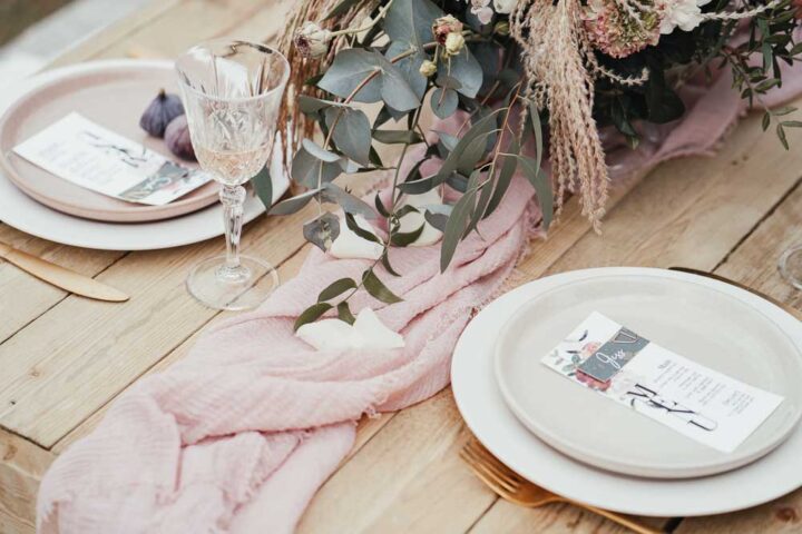 Table Centrepiece Decor Flowers Red Pink Candles Stanlake Park Wedding Suzy Elizabeth Photography