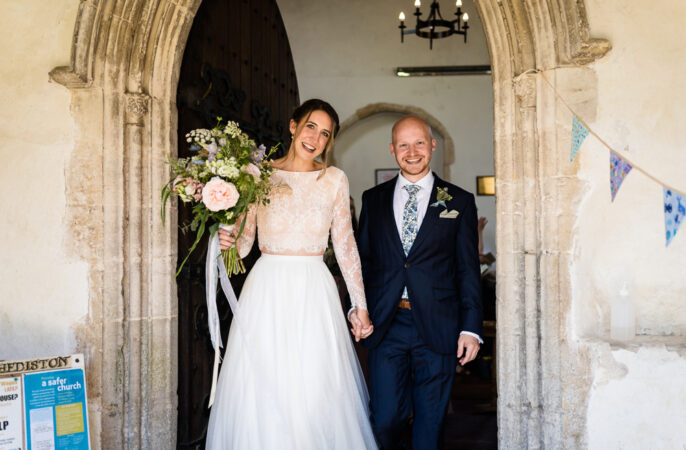 Suffolk Field Wedding Him and Her Wedding Photography Dress Gown Bride Bridal Long Lace Sleeves Top Tulle Skirt