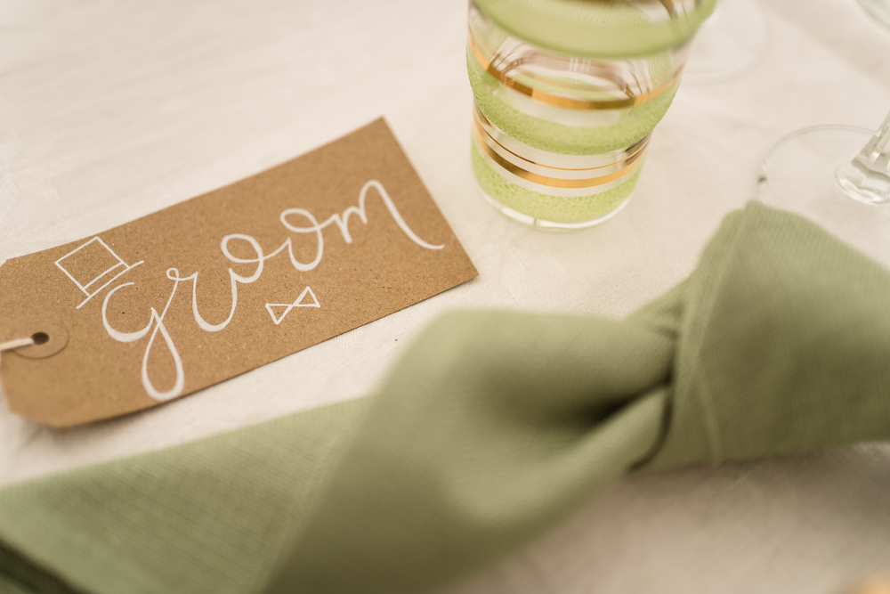 Vintage Cup Green Napkin Place Setting Suffolk Field Wedding Him and Her Wedding Photography