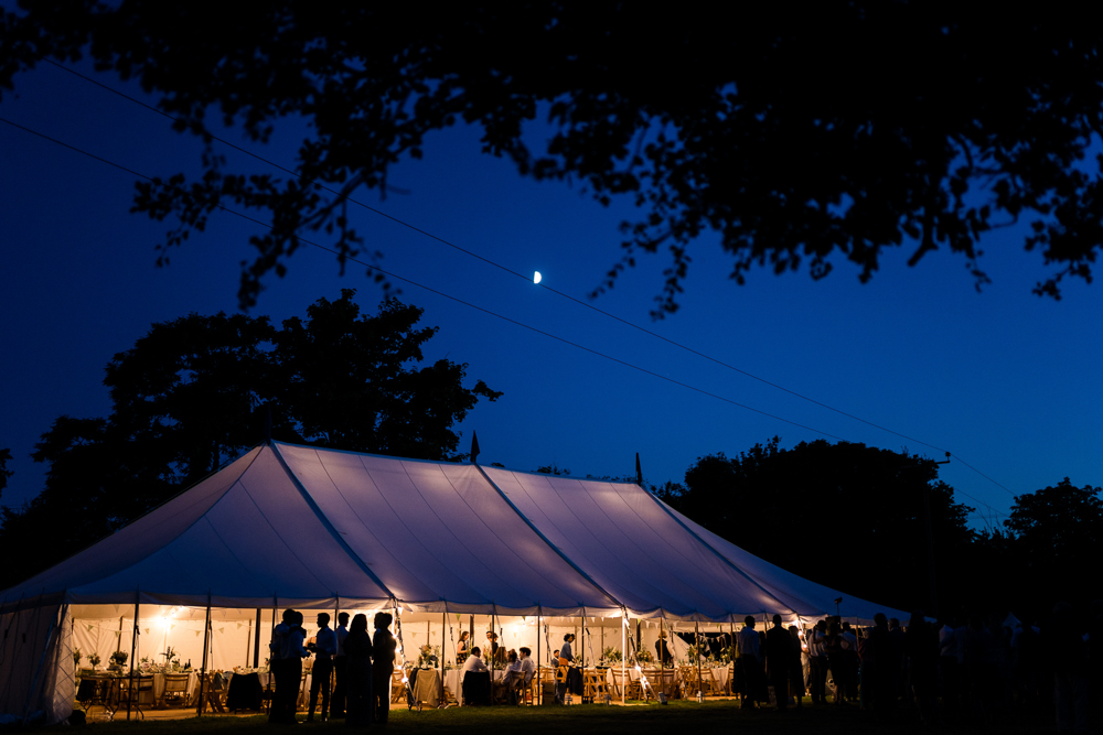 Marquee Evening Lighting Suffolk Field Wedding Him and Her Wedding Photography