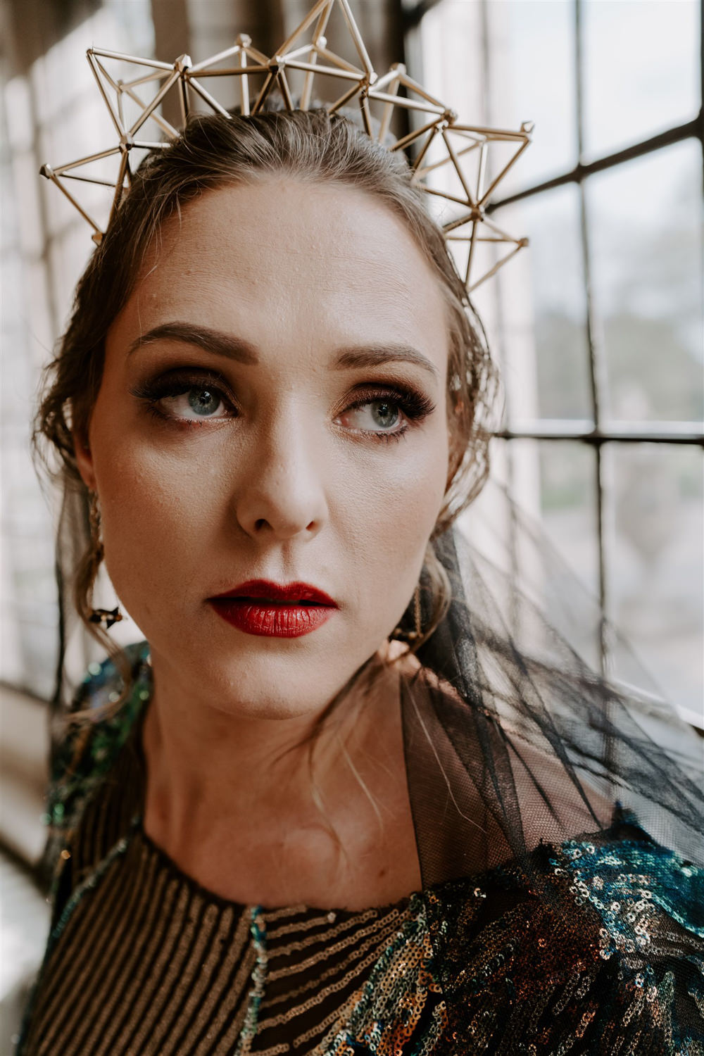 Bride Bridal Make Up Crown 1920s Wedding Ideas Gina Fernandes Photography