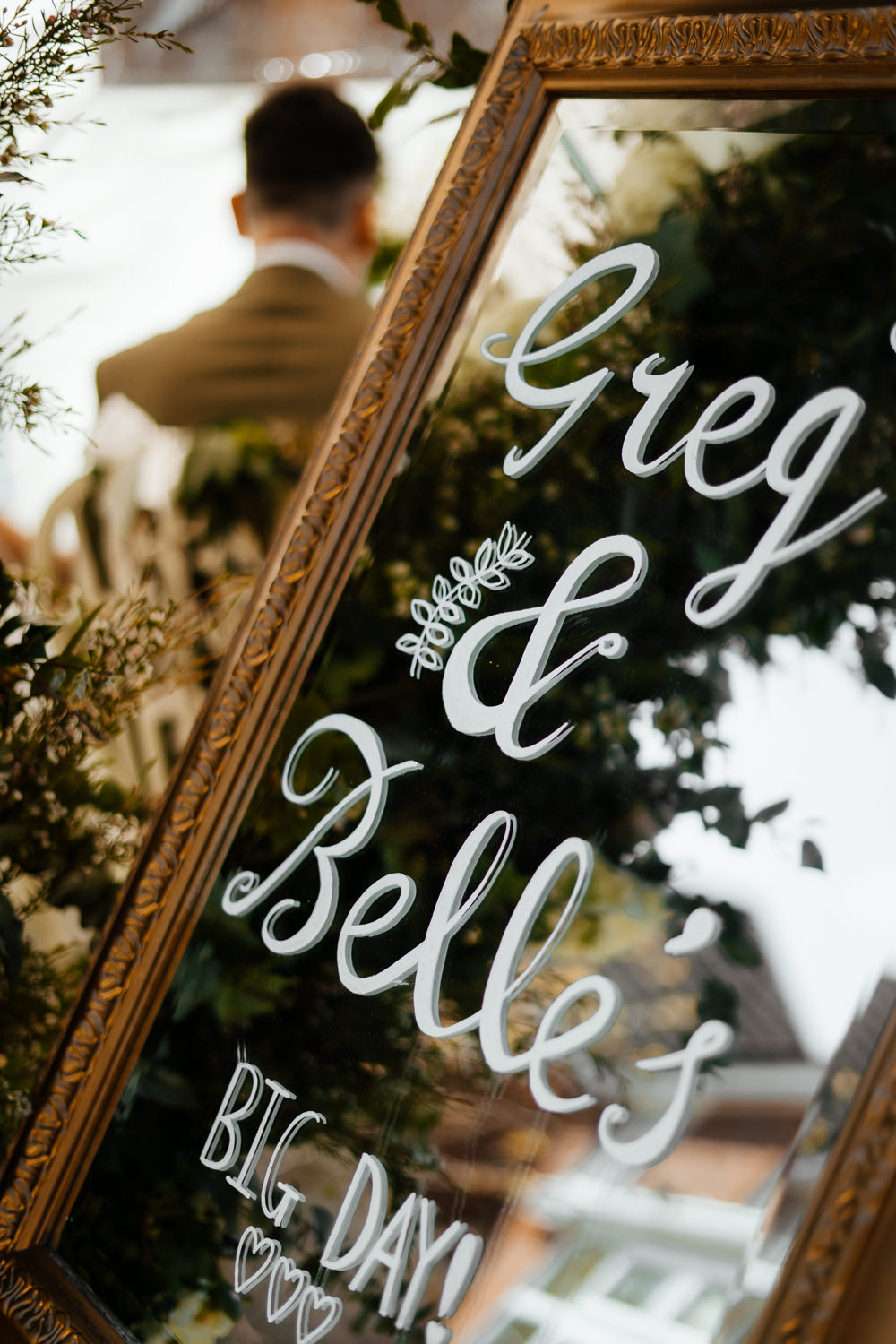 Mirror Sign Calligraphy Afternoon Tea Wedding Beans On Toast For Two