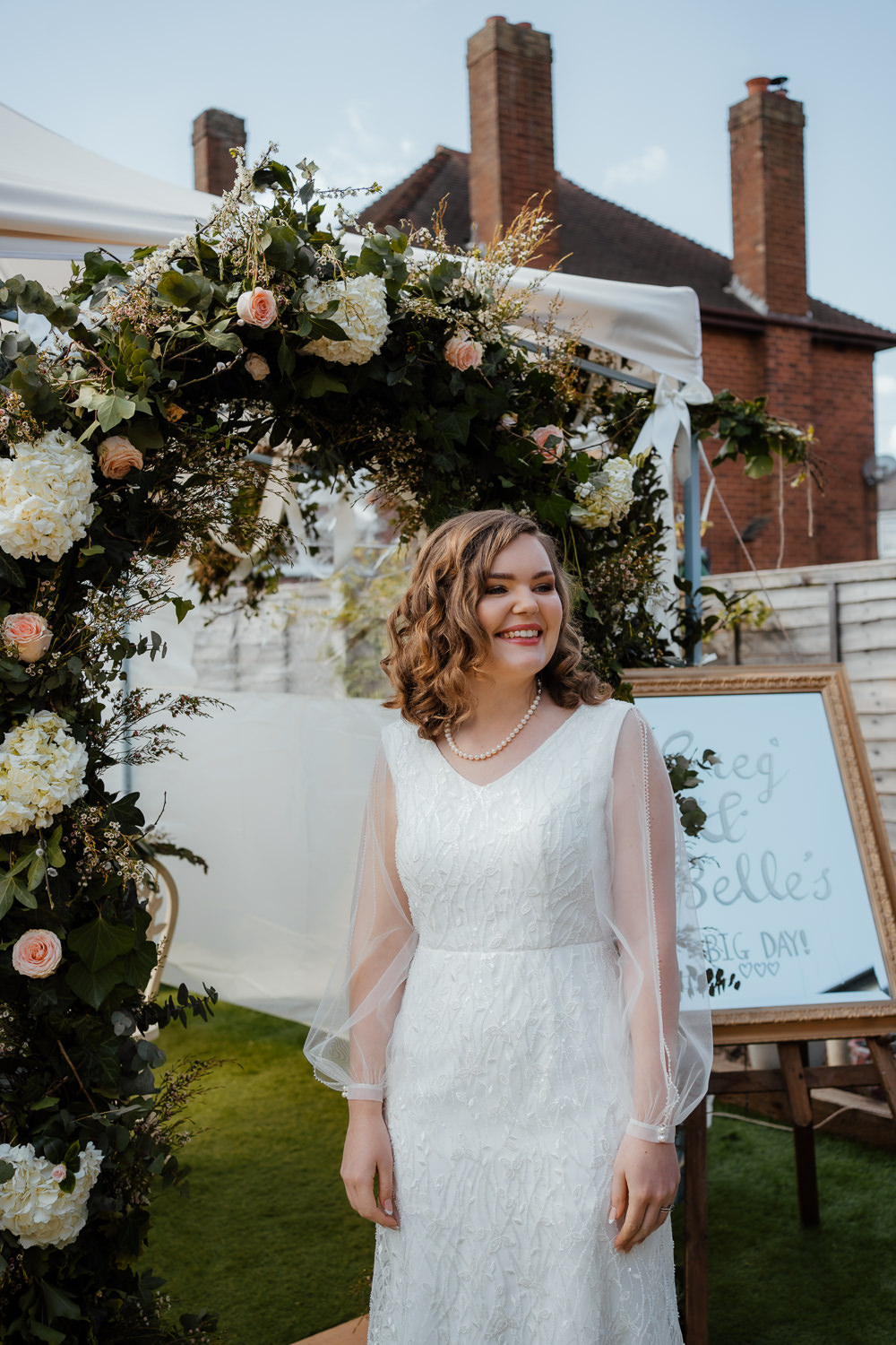 Dress Gown Bride Bridal Tulle Sleeves Lace Afternoon Tea Wedding Beans On Toast For Two