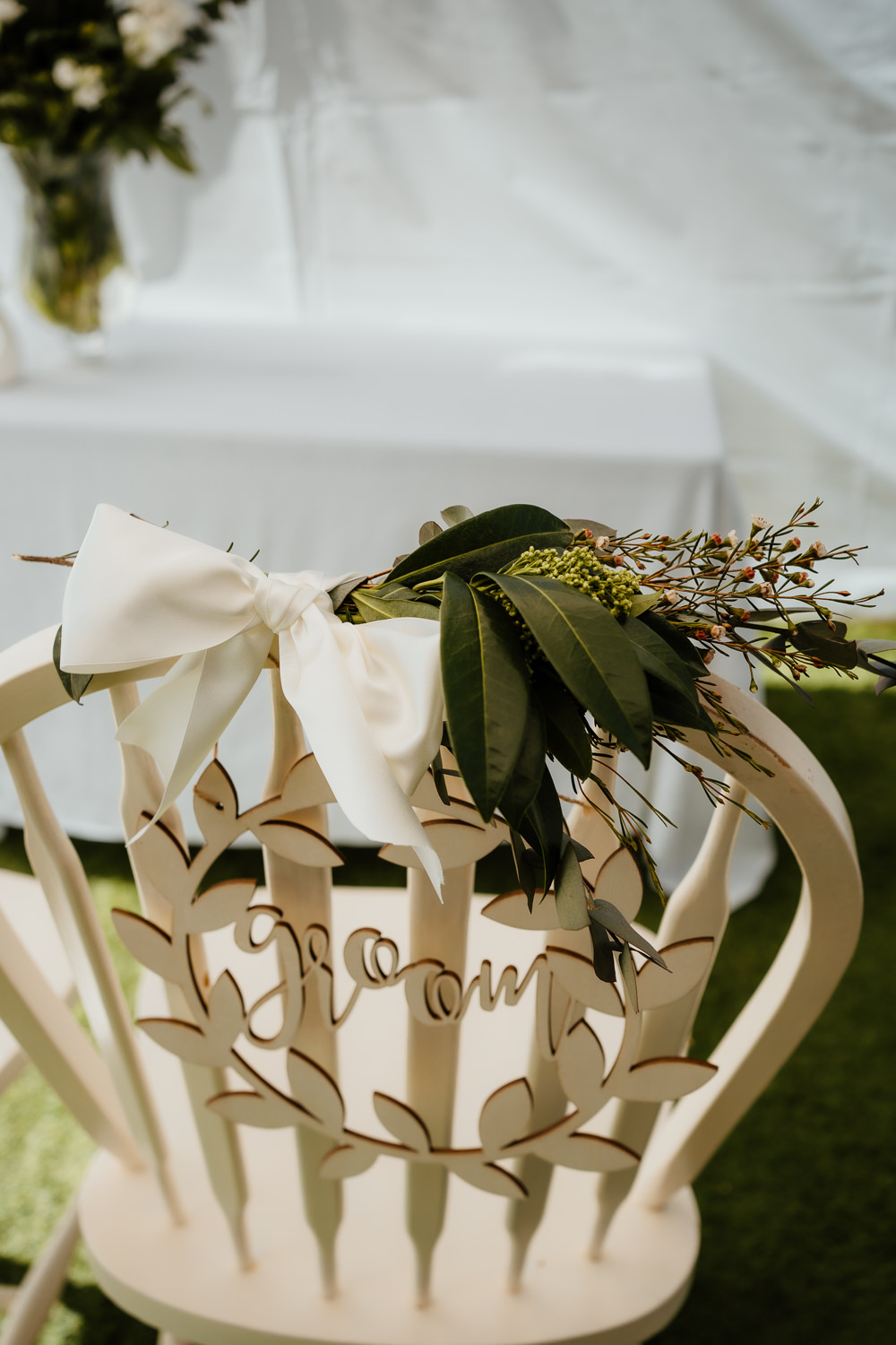 Chair Sign Afternoon Tea Wedding Beans On Toast For Two
