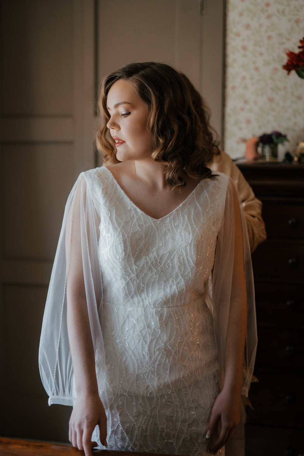 Dress Gown Bride Bridal Tulle Sleeves Lace Afternoon Tea Wedding Beans On Toast For Two