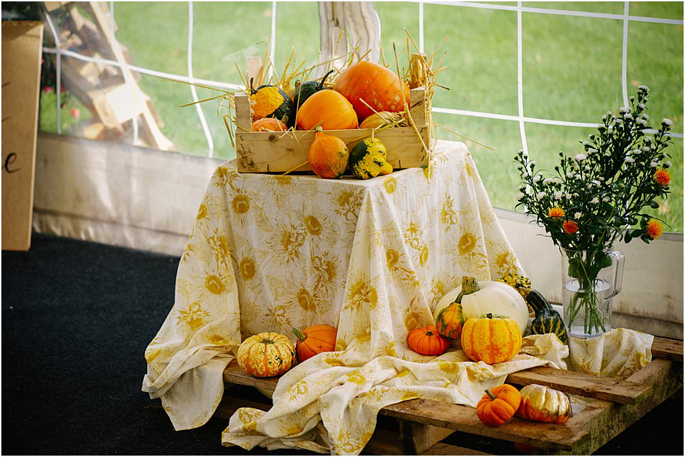 Pumpkins Decor Athelington Hall Wedding Lily Sawyer Photography