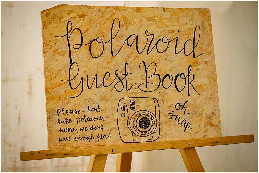 Polaoid Guest Book Sign Athelington Hall Wedding Lily Sawyer Photography
