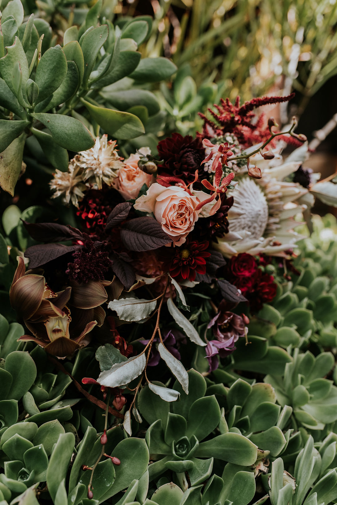 Bouquet Flowers Bride Bridal Pink Burgundy Big Sur Elopement Heather K Purdy