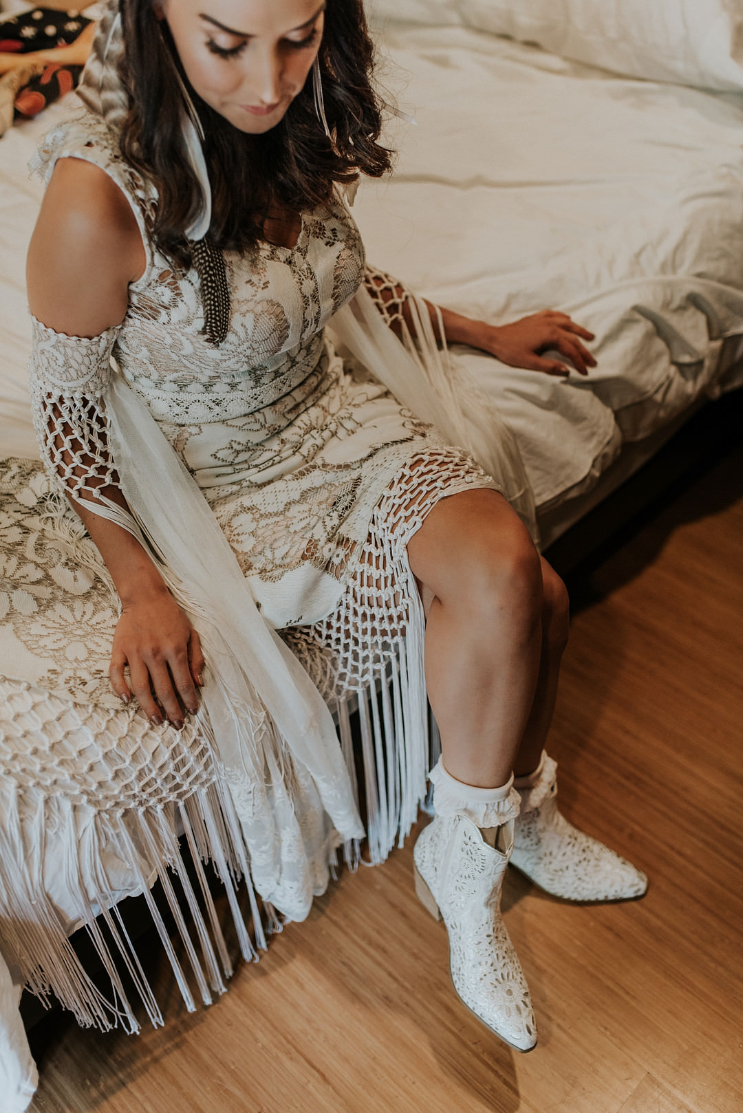 Bride Bridal Boots Big Sur Elopement Heather K Purdy