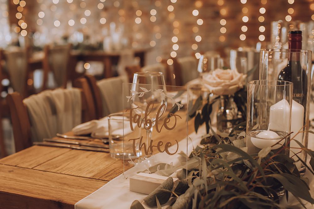 Acylic Table Name Sign Clear Perspex Blue Pigeons Wedding Charlotte Claricoat Photography