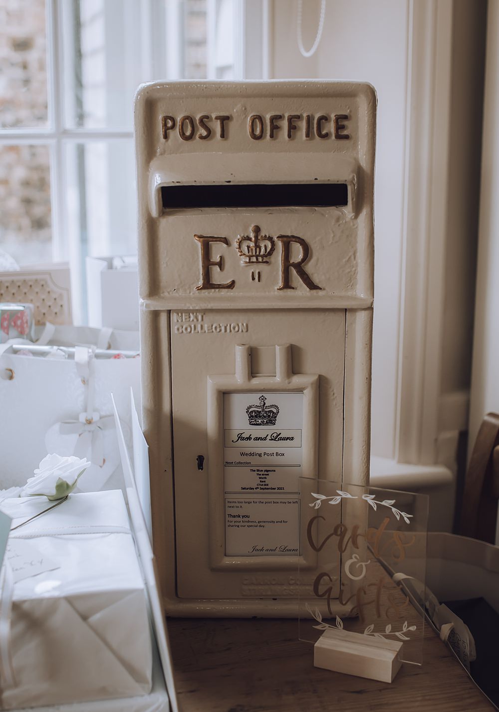 Postbox Cards Blue Pigeons Wedding Charlotte Claricoat Photography
