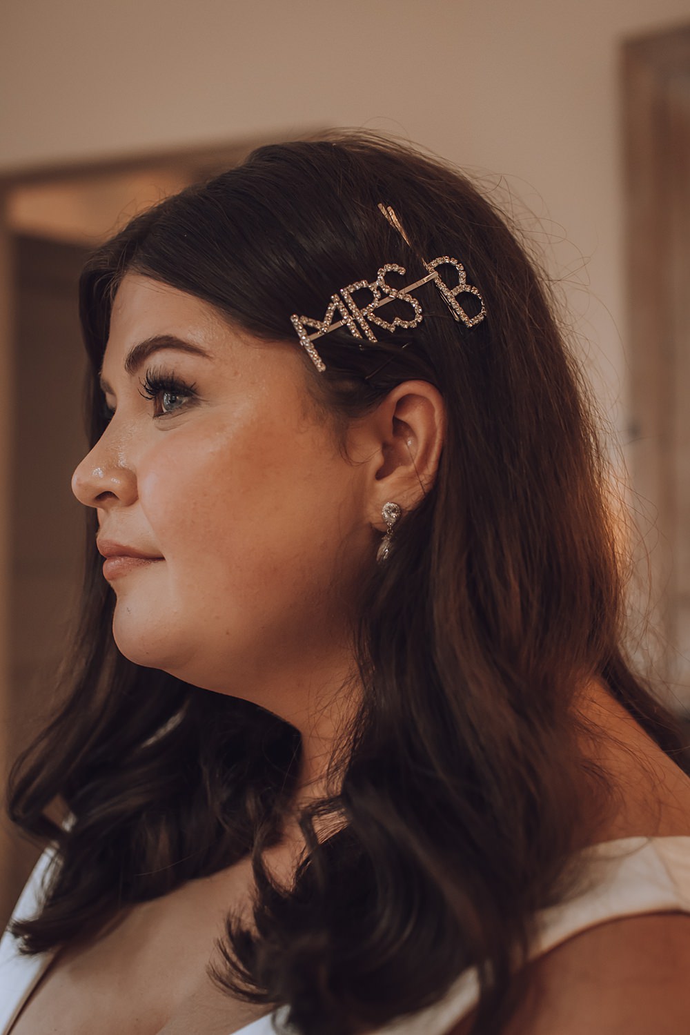 Bride Bridal Mrs Hair Clip Slide Blue Pigeons Wedding Charlotte Claricoat Photography