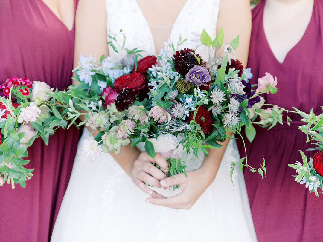 Bride Bridal Bouquet Flowers Purple Plum Greenery Columbia South Carolina Wedding Landon Jacob Productions