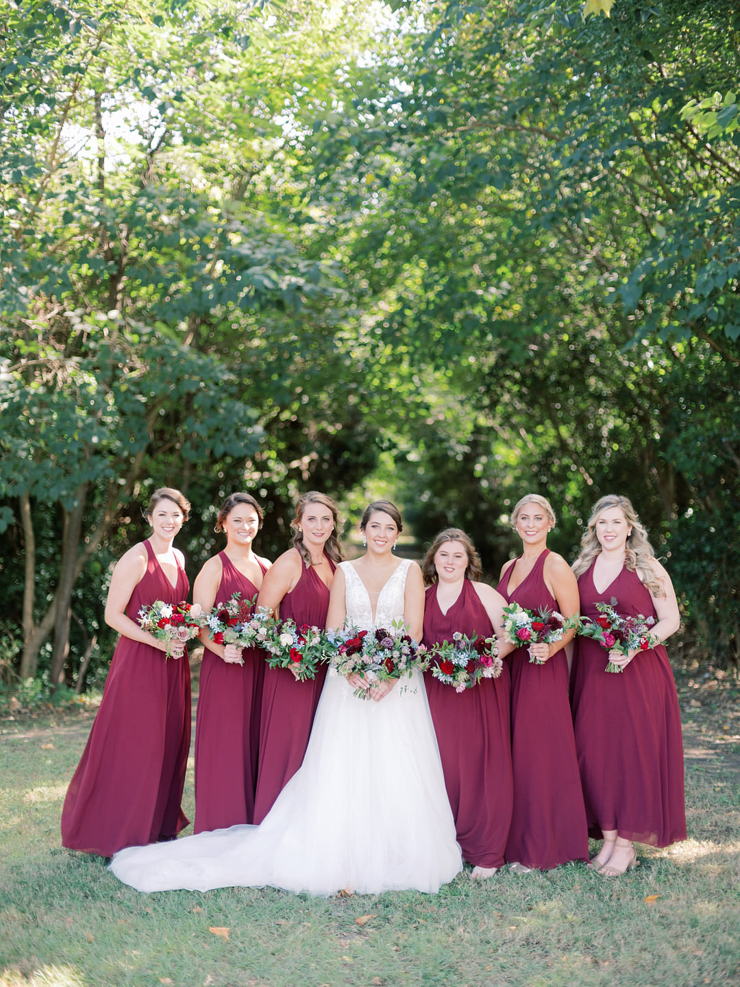 Burgundy Plum Bridesmaids Dress Columbia South Carolina Wedding Landon Jacob Productions