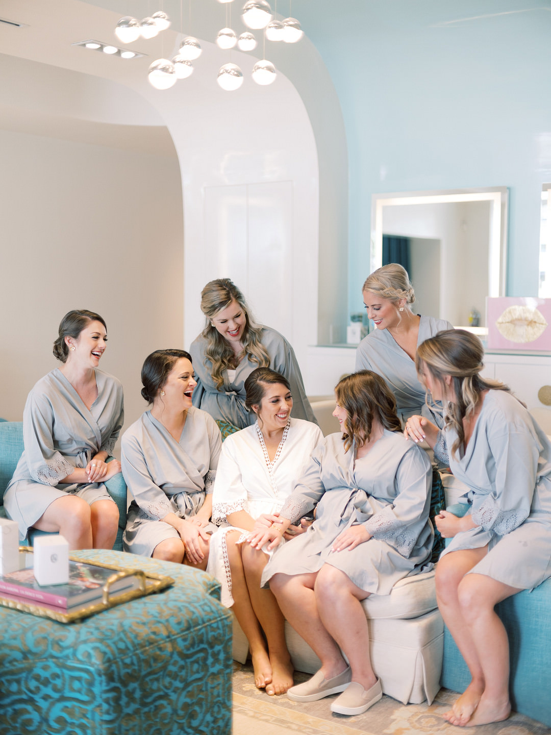 Bride Bridesmaids Dressing Gowns Robes Columbia South Carolina Wedding Landon Jacob Productions
