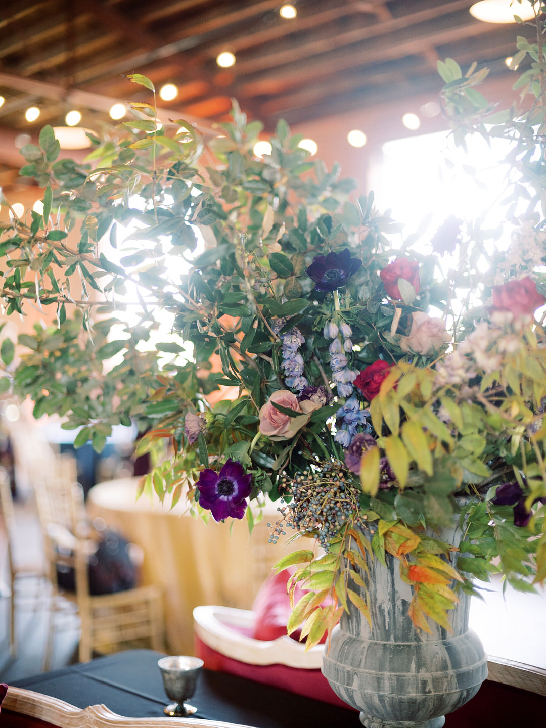 Large Flower Arrangement Greenery Columbia South Carolina Wedding Landon Jacob Productions