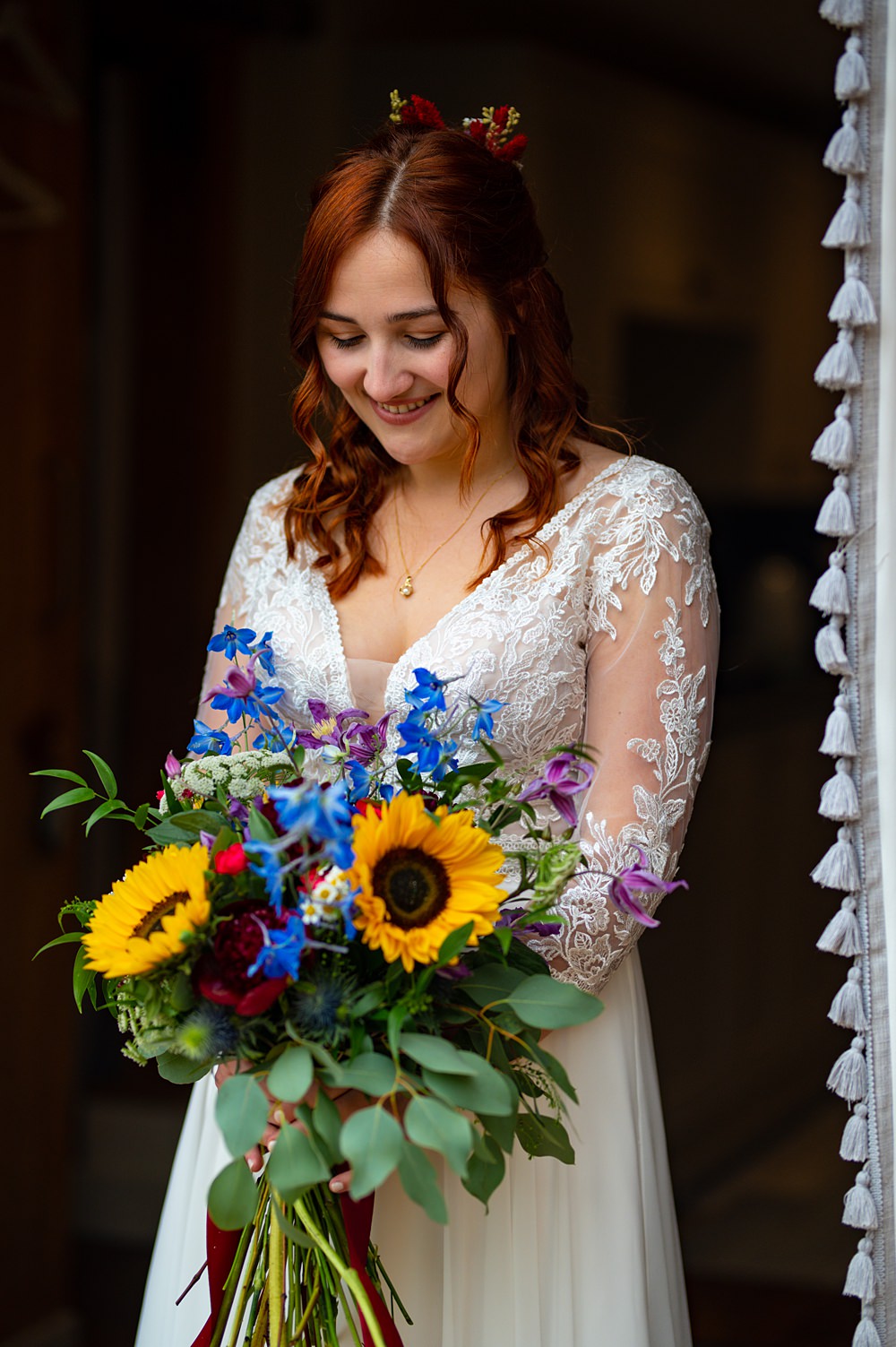 Bouquet Flowers Bride Bridal Sunflower Fairy Wedding Holly Driver Photography
