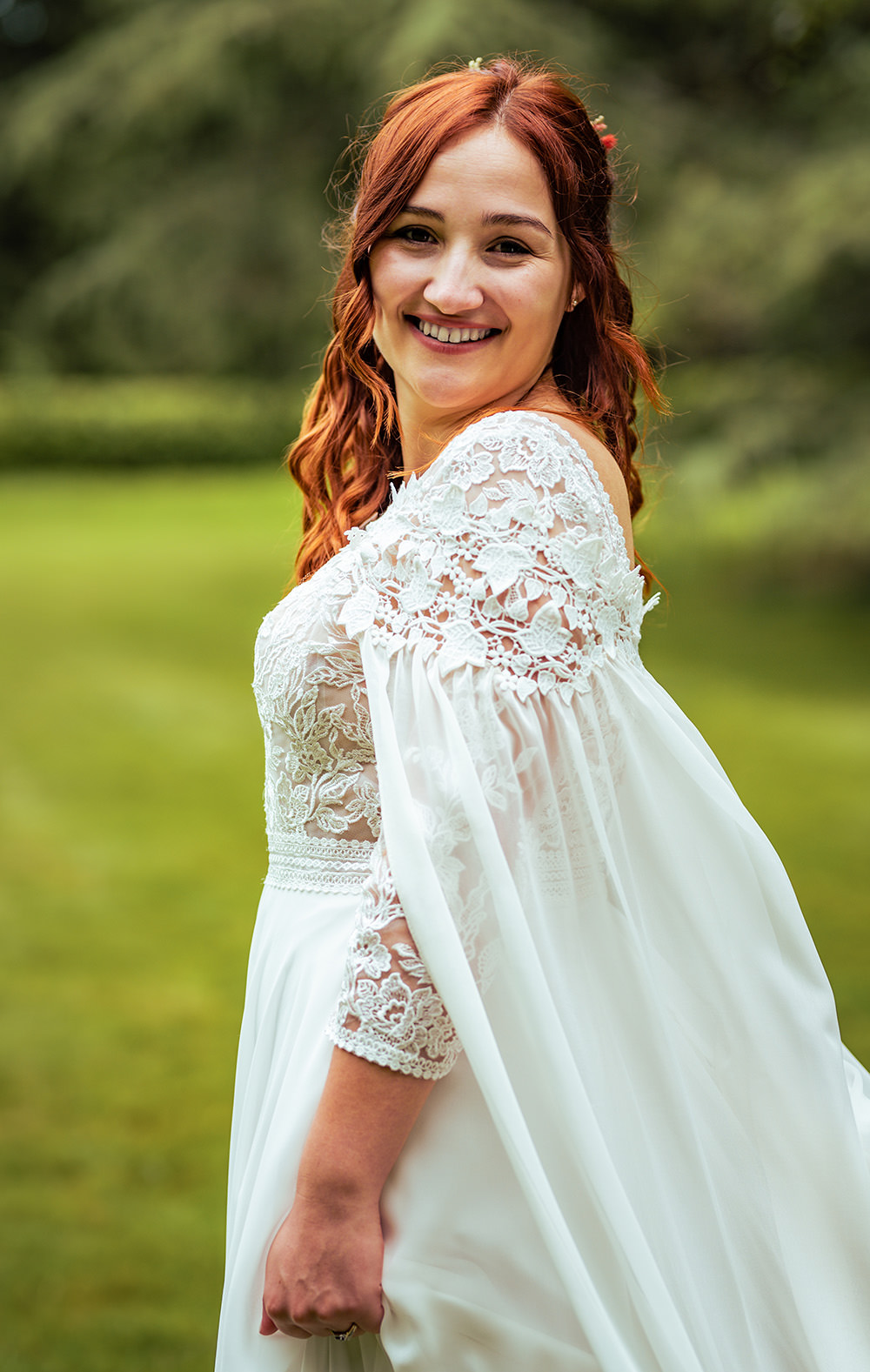 Bride Bridal Cape Fairy Wedding Holly Driver Photography