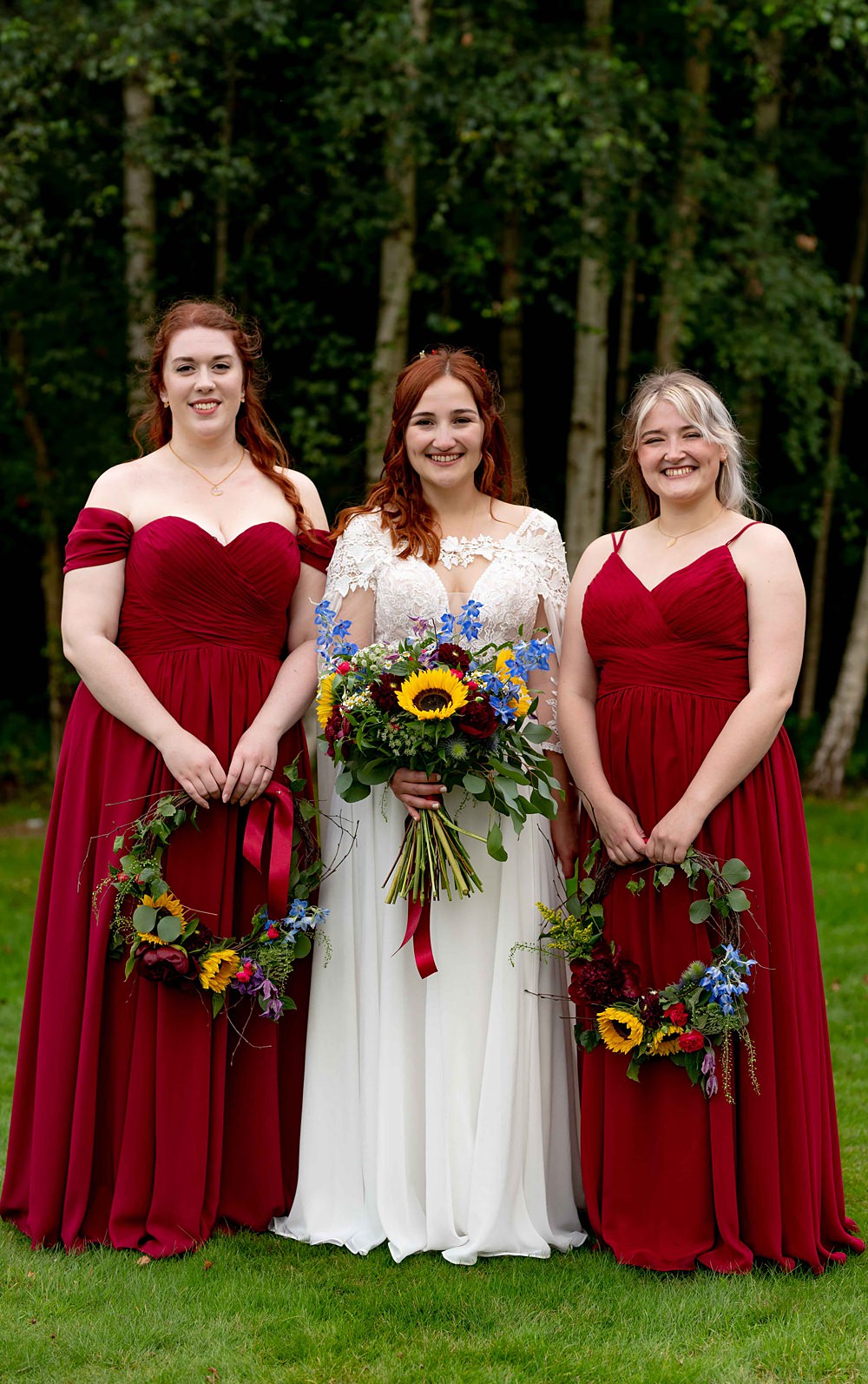 Red Bridesmaids Dress Dresses Fairy Wedding Holly Driver Photography