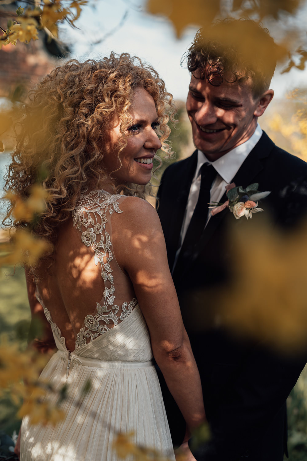 Dress Gown Bride Bridal Back Gaddesden Estate Wedding Clare Smith Photography