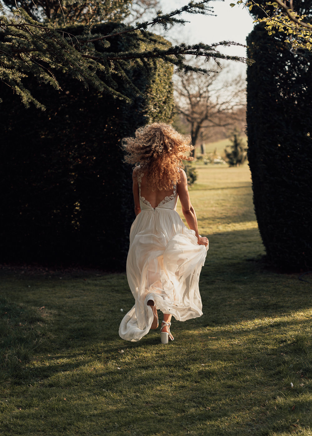 Dress Gown Bride Bridal Gaddesden Estate Wedding Clare Smith Photography