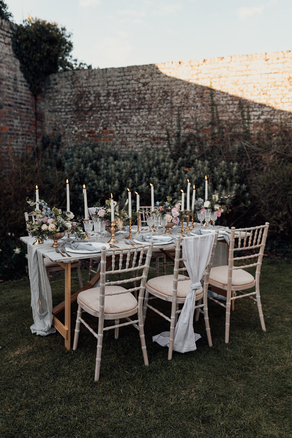 Table Tablescape Flowers Gold Decor Pink Gaddesden Estate Wedding Clare Smith Photography