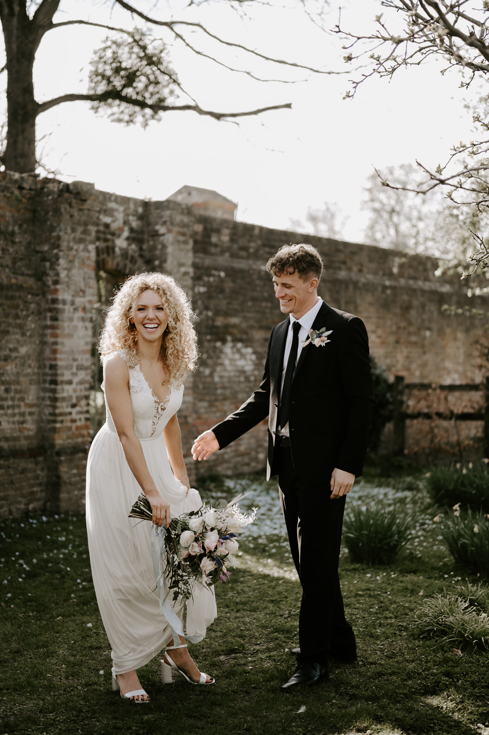 Dress Gown Bride Bridal Gaddesden Estate Wedding Laura Williams Photography