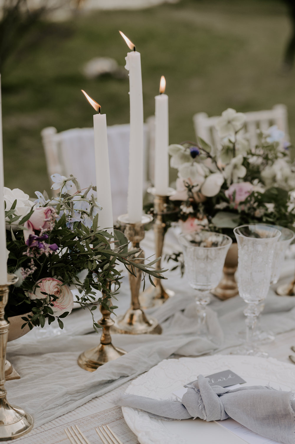 Table Tablescape Flowers Gold Decor Pink Gaddesden Estate Wedding Laura Williams Photography